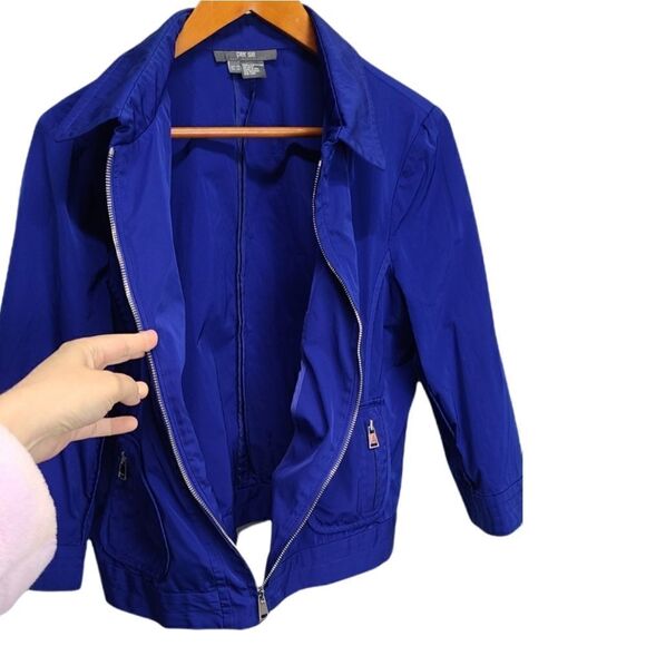 Per Se Women's Navy Blue Zip Up Jacket Size 12 New Without Tags - Picture 3 of 6
